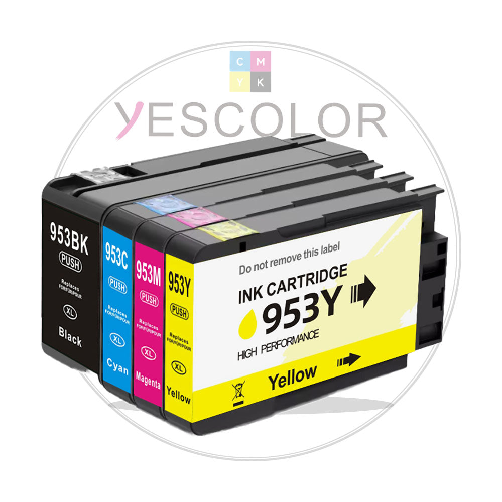 Yescolor Premium Compatible 953XL 957XL Inkjet Printer Ink Cartridge for HP OfficeJet Pro 8710/8715/8718/8720/8725 All-in-One