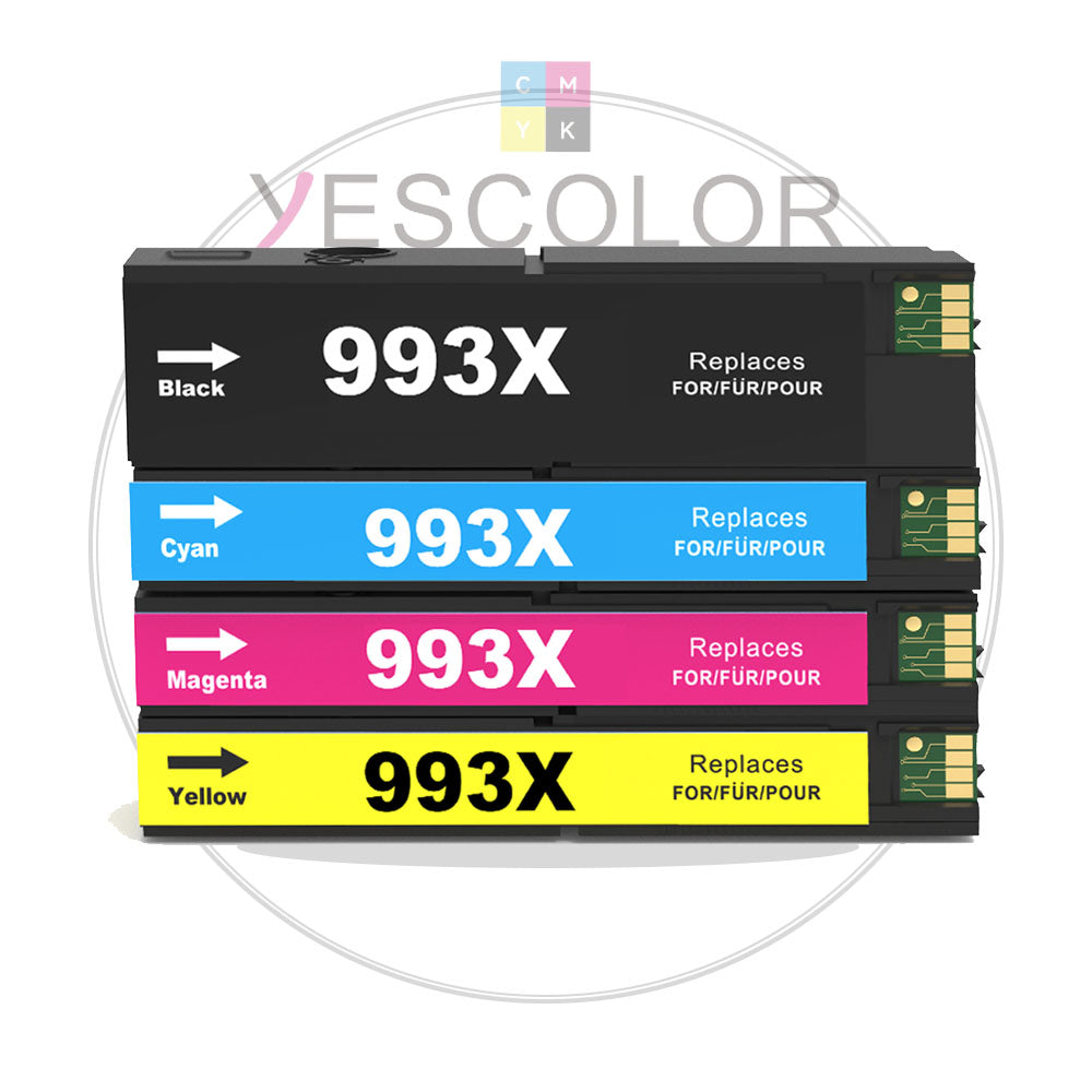 Yescolor Premium Compatible 993X 260ML Inkjet Printer Ink Cartridge for HP PageWide Pro 750dw/777z/MFP 772dn,PageWide Color MFP 774dn/dns / 779dn/dns / 755dn