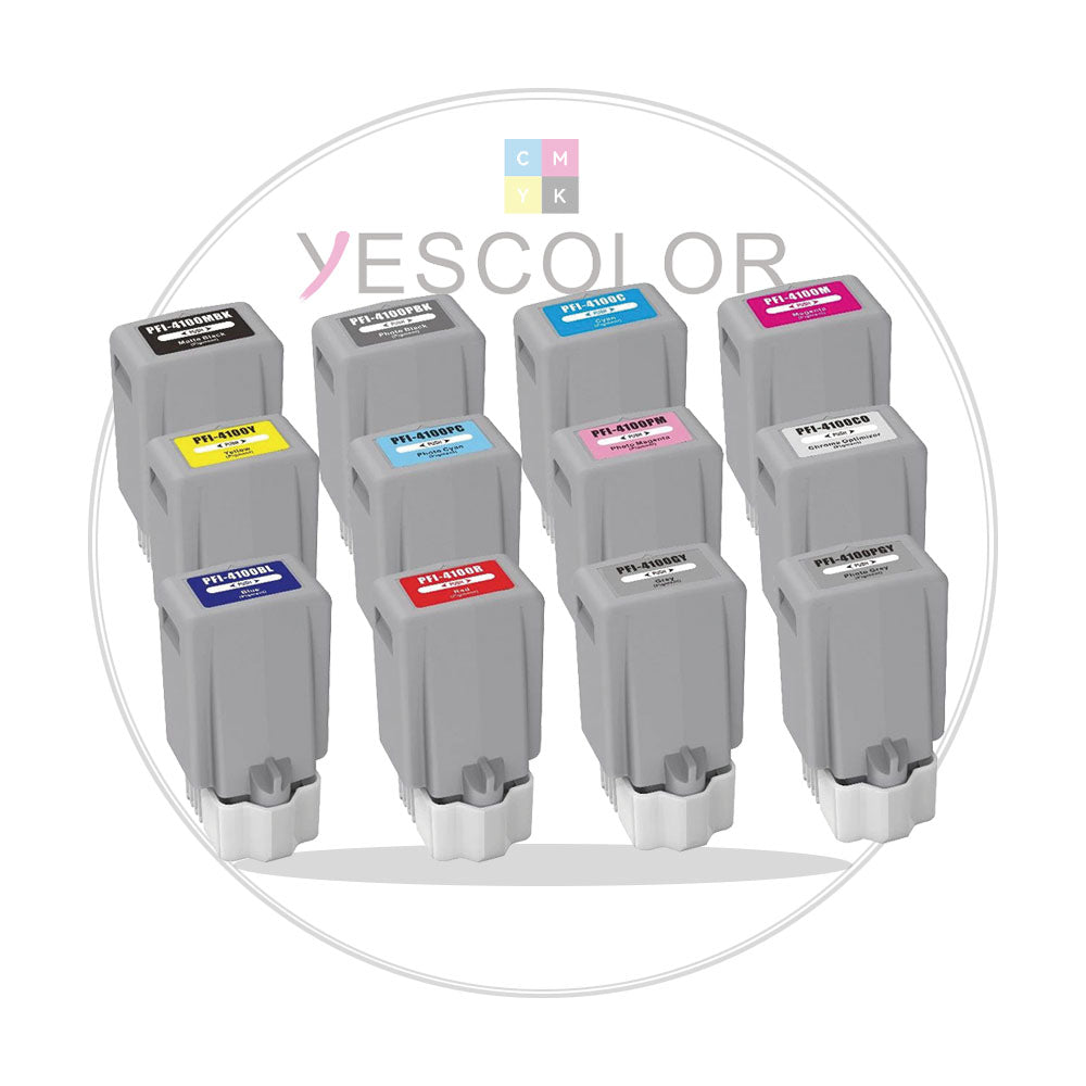 Yescolor Premium Compatible PFI 4100 Inkjet Printer Ink Cartridge for Canon ImagePROGRAF PRO-1100