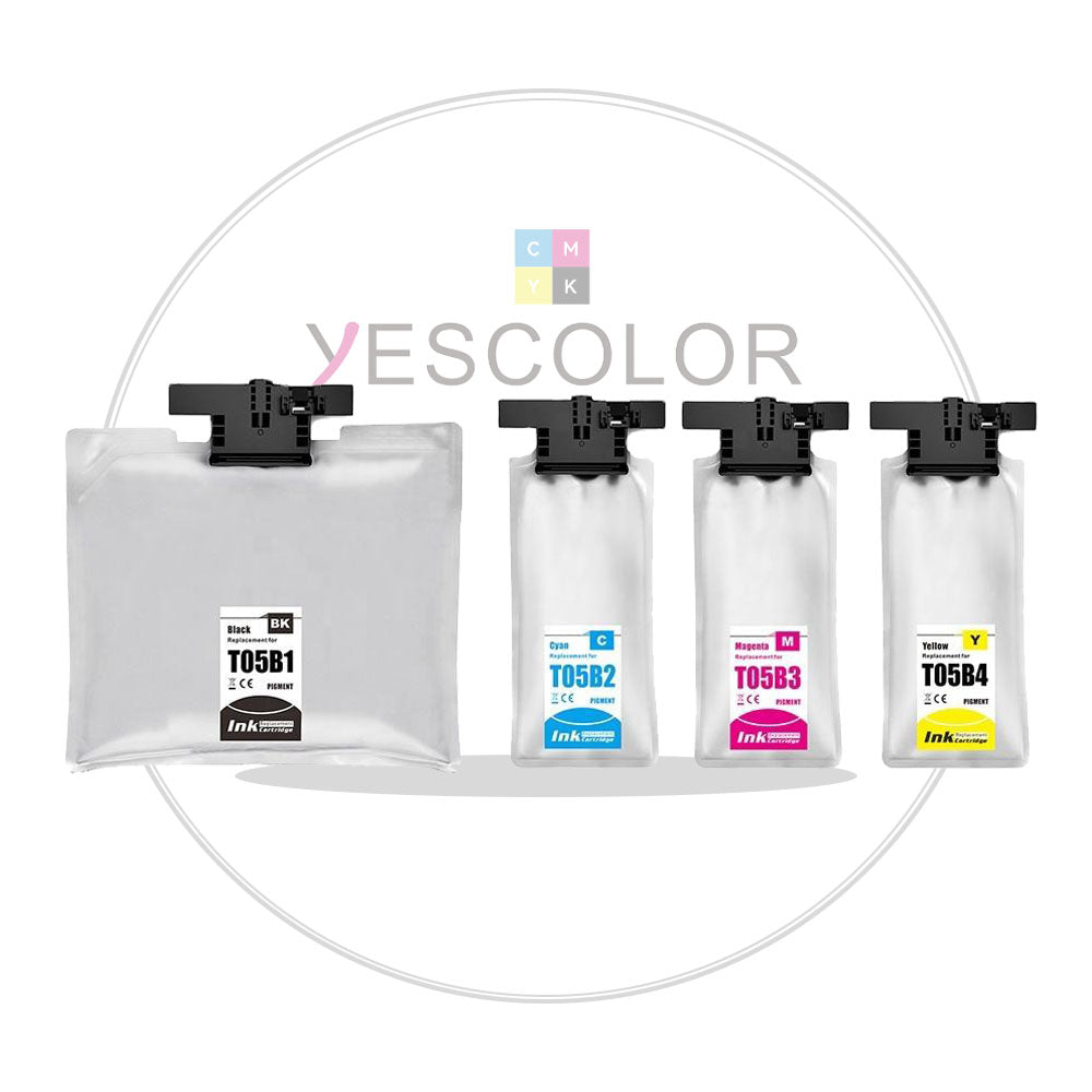 Yescolor Premium Compatible T05B T05B1 T05B2 T05B3 T05B4 Ink Bag Cartridge for Epson WF-C878Ra/WF-C879Ra