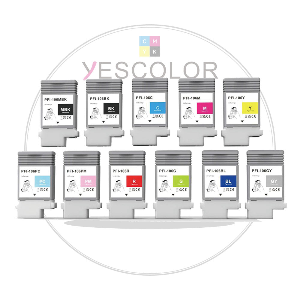 PFI-106 PFI106 PFI 106 PFI-104 Premium Compatible InkJet Ink Cartridge for Canon ImagePROGRAF Ipf6400 Series